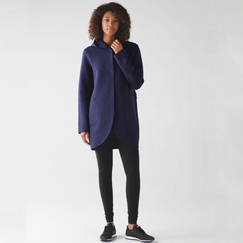 lululemon athletica Navy Blue Hooded Jacket